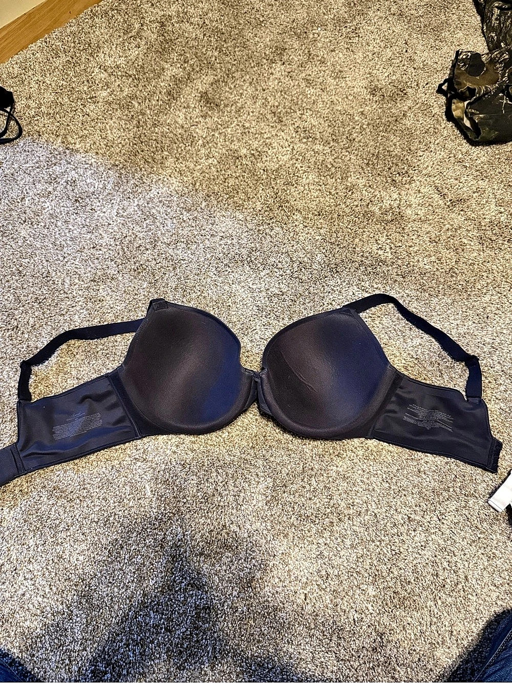 Soma Enbliss Full Coverage Bra 36D Dark Gray Charcoal Underwire Padded T-Shirt